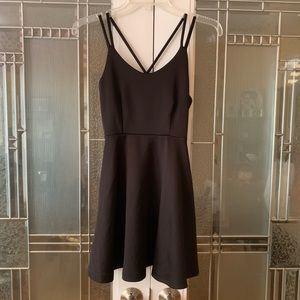 Black Strappy Skater Dress